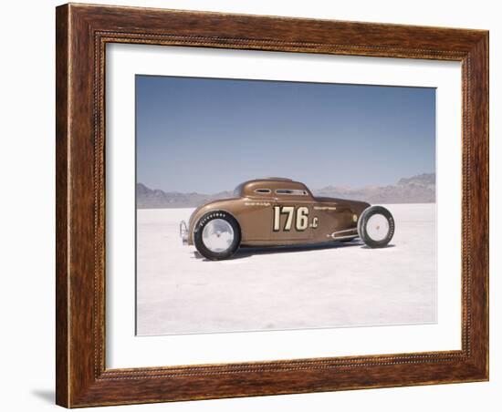 Bonneville Hot Rod Meet at the Bonneville Salt Flats in Utah-J^ R^ Eyerman-Framed Photographic Print