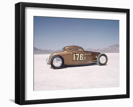 Bonneville Hot Rod Meet at the Bonneville Salt Flats in Utah-J^ R^ Eyerman-Framed Photographic Print