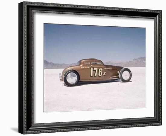 Bonneville Hot Rod Meet at the Bonneville Salt Flats in Utah-J^ R^ Eyerman-Framed Photographic Print