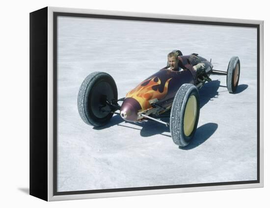 Bonneville Hot Rod Meet at the Bonneville Salt Flats in Utah-J^ R^ Eyerman-Framed Premier Image Canvas