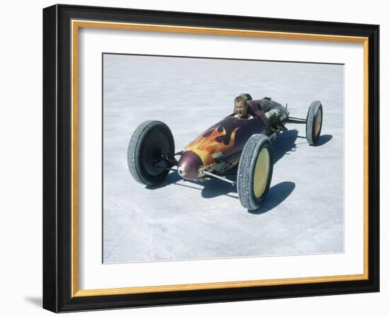 Bonneville Hot Rod Meet at the Bonneville Salt Flats in Utah-J^ R^ Eyerman-Framed Photographic Print