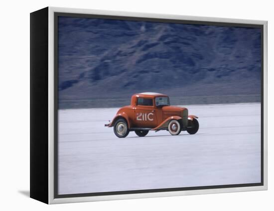 Bonneville Hot Rod Meet at the Bonneville Salt Flats in Utah-J^ R^ Eyerman-Framed Premier Image Canvas