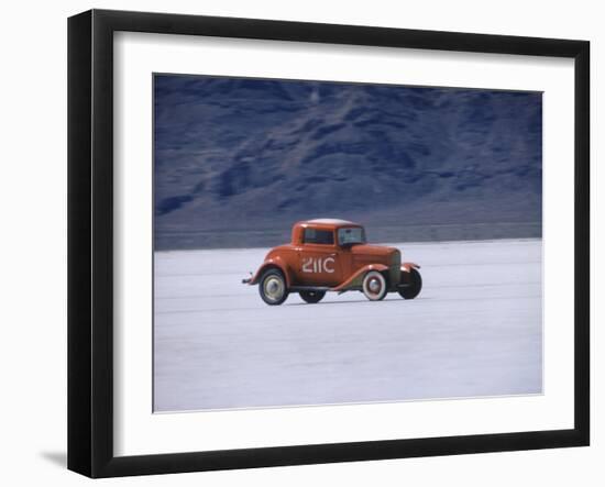 Bonneville Hot Rod Meet at the Bonneville Salt Flats in Utah-J^ R^ Eyerman-Framed Photographic Print