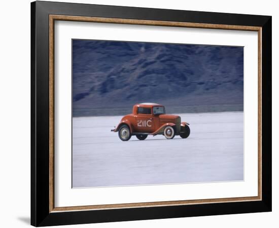 Bonneville Hot Rod Meet at the Bonneville Salt Flats in Utah-J^ R^ Eyerman-Framed Photographic Print