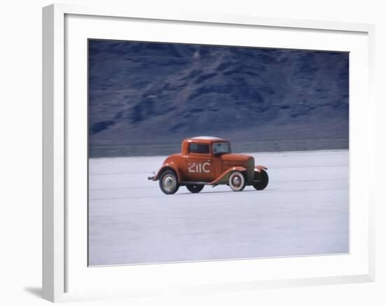 Bonneville Hot Rod Meet at the Bonneville Salt Flats in Utah-J^ R^ Eyerman-Framed Photographic Print