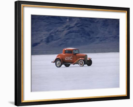 Bonneville Hot Rod Meet at the Bonneville Salt Flats in Utah-J^ R^ Eyerman-Framed Photographic Print