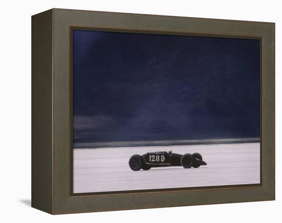 Bonneville Hot Rod Meet at the Bonneville Salt Flats in Utah-J^ R^ Eyerman-Framed Premier Image Canvas