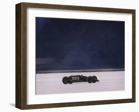 Bonneville Hot Rod Meet at the Bonneville Salt Flats in Utah-J^ R^ Eyerman-Framed Photographic Print