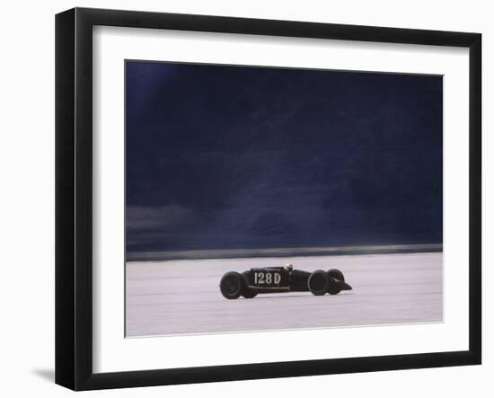 Bonneville Hot Rod Meet at the Bonneville Salt Flats in Utah-J^ R^ Eyerman-Framed Photographic Print