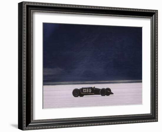 Bonneville Hot Rod Meet at the Bonneville Salt Flats in Utah-J^ R^ Eyerman-Framed Photographic Print