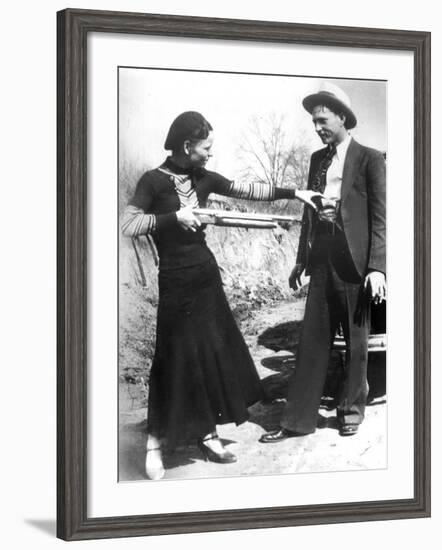 Bonnie And Clyde, 1933-null-Framed Photographic Print