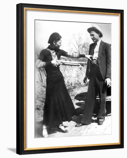 Bonnie And Clyde, 1933-null-Framed Photographic Print