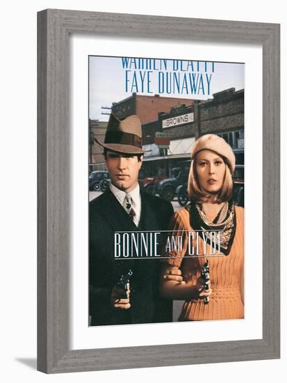 Bonnie and Clyde, 1967-null-Framed Art Print