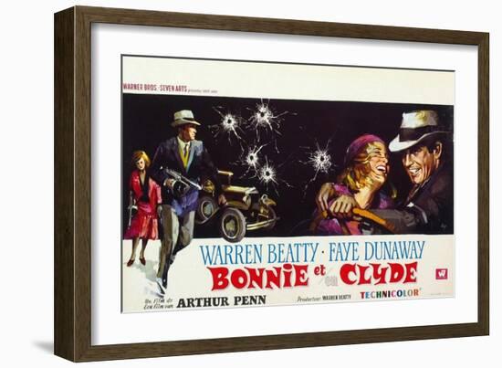 Bonnie and Clyde, (AKA Bonnie Et Clyde), 1967-null-Framed Premium Giclee Print