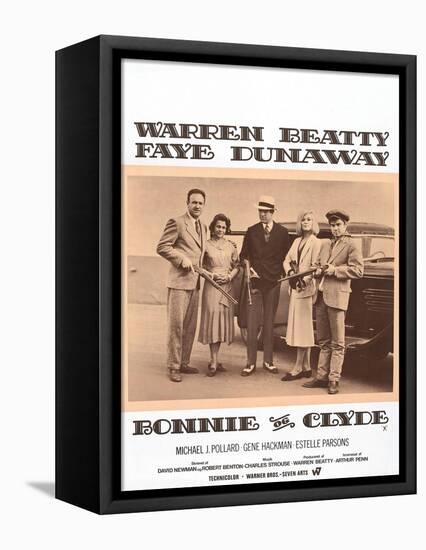Bonnie and Clyde, Danish Movie Poster, 1967-null-Framed Stretched Canvas