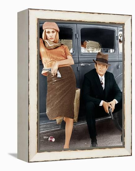 Bonnie and Clyde, Faye Dunaway, Warren Beatty, 1967-null-Framed Stretched Canvas