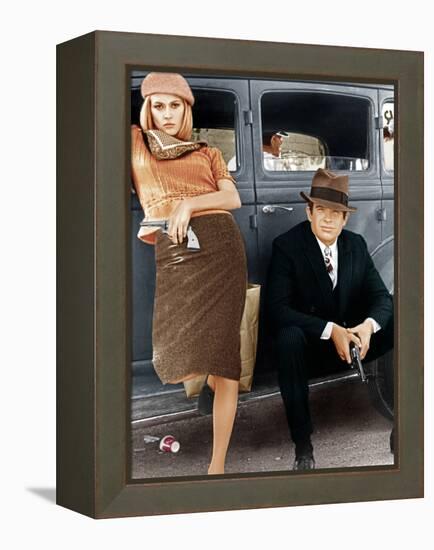 Bonnie and Clyde, Faye Dunaway, Warren Beatty, 1967-null-Framed Stretched Canvas