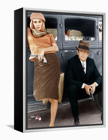 Bonnie and Clyde, Faye Dunaway, Warren Beatty, 1967-null-Framed Stretched Canvas