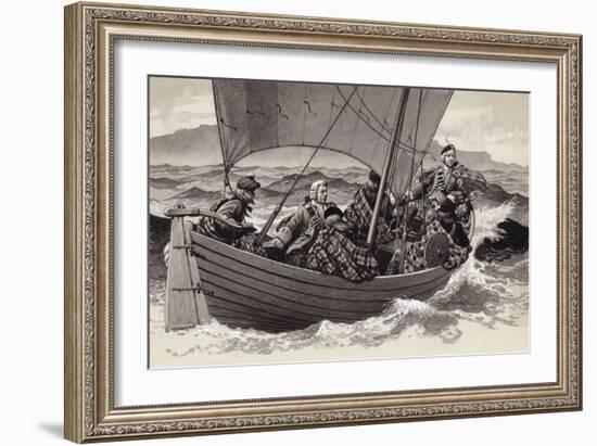 Bonnie Prince Charlie Sets Out for the Isle of Skye-Pat Nicolle-Framed Giclee Print