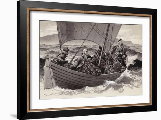 Bonnie Prince Charlie Sets Out for the Isle of Skye-Pat Nicolle-Framed Giclee Print