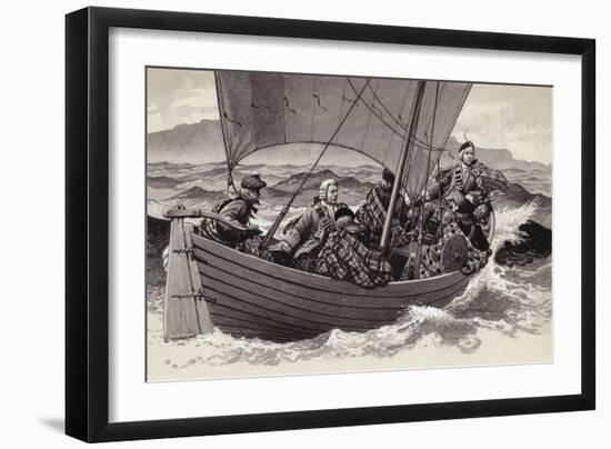 Bonnie Prince Charlie Sets Out for the Isle of Skye-Pat Nicolle-Framed Giclee Print