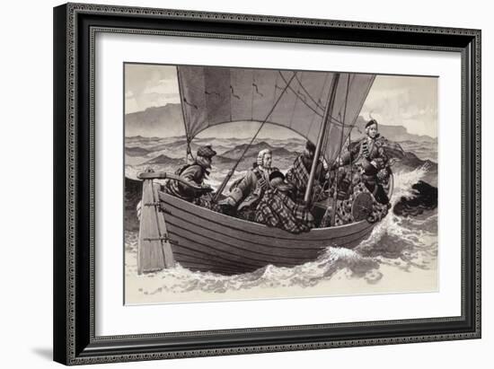 Bonnie Prince Charlie Sets Out for the Isle of Skye-Pat Nicolle-Framed Giclee Print