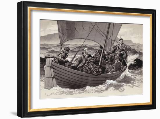 Bonnie Prince Charlie Sets Out for the Isle of Skye-Pat Nicolle-Framed Giclee Print