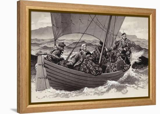 Bonnie Prince Charlie Sets Out for the Isle of Skye-Pat Nicolle-Framed Premier Image Canvas