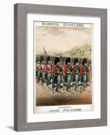 Bonnie Scotland, Sheet Music Cover, C1860-T Packer-Framed Giclee Print