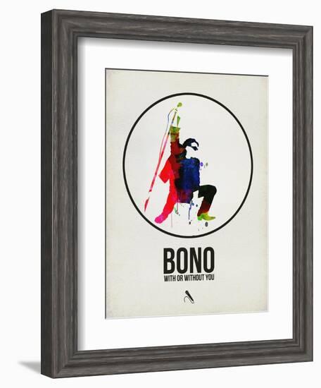 Bono Watercolor-David Brodsky-Framed Art Print