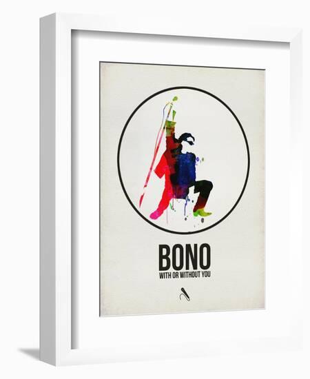 Bono Watercolor-David Brodsky-Framed Art Print