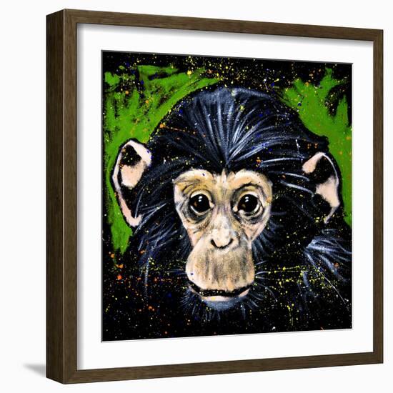 Bonobo Monkey-null-Framed Art Print