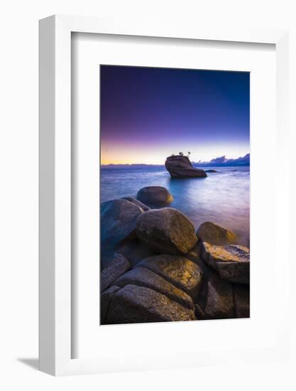 Bonsai Rock at sunset, Lake Tahoe, Nevada, USA-Russ Bishop-Framed Photographic Print