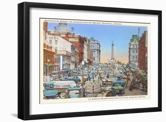 Bonsecours Market, Jacques Cartier Square, Montreal-null-Framed Art Print