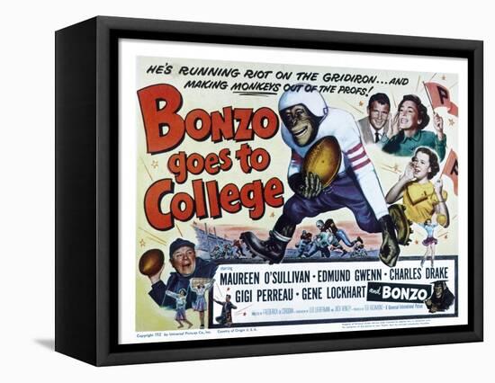 Bonzo Goes to College, Edmund Gwenn, Bonzo, Charles Drake, Maureen O'Sullivan, Gigi Perreau, 1952-null-Framed Stretched Canvas