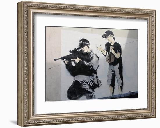 Boo!-Banksy-Framed Art Print