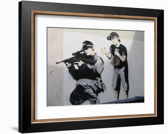 Boo!-Banksy-Framed Art Print