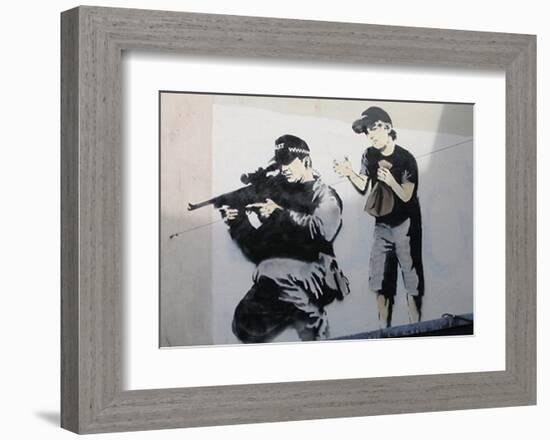 Boo!-Banksy-Framed Art Print