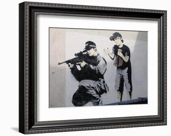 Boo!-Banksy-Framed Art Print