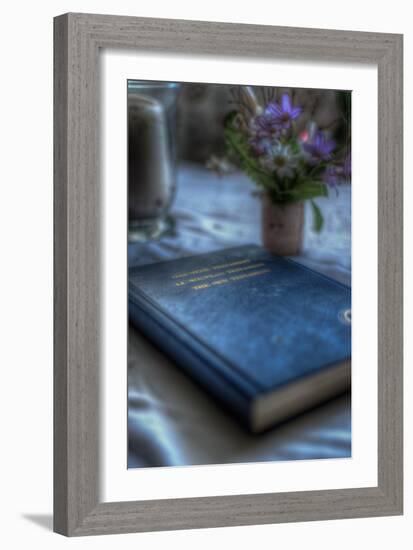 Book and Flowers-Nathan Wright-Framed Photographic Print