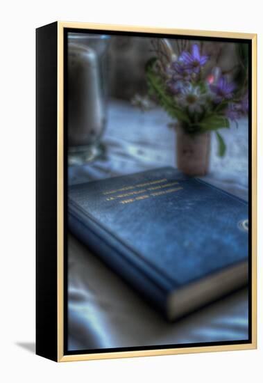 Book and Flowers-Nathan Wright-Framed Premier Image Canvas