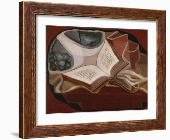 Book and Fruit Bowl-Juan Gris-Framed Giclee Print