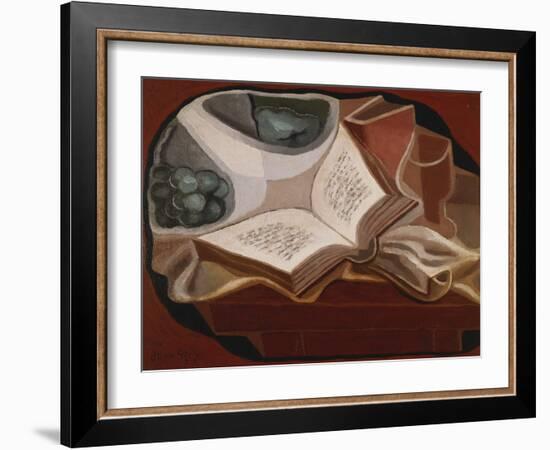 Book and Fruit Bowl-Juan Gris-Framed Giclee Print