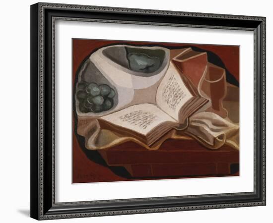 Book and Fruit Bowl-Juan Gris-Framed Giclee Print