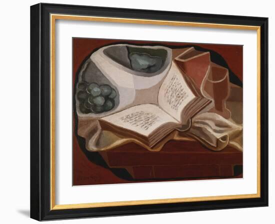 Book and Fruit Bowl-Juan Gris-Framed Giclee Print