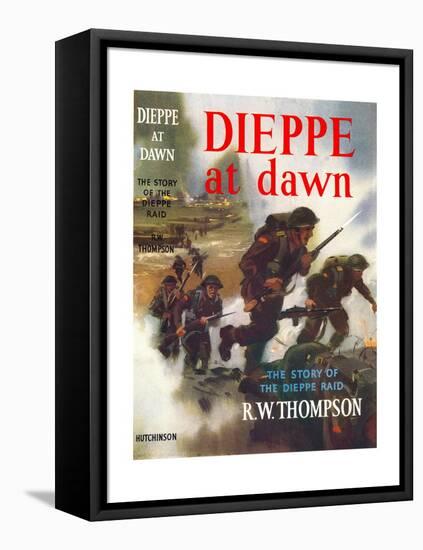 Book Cover for 'Dieppe at Dawn - the story of the Dieppe raid', 1956-Laurence Fish-Framed Premier Image Canvas