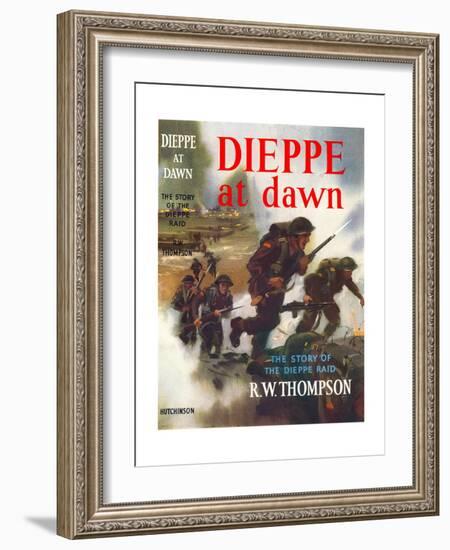 Book Cover for 'Dieppe at Dawn - the story of the Dieppe raid', 1956-Laurence Fish-Framed Giclee Print