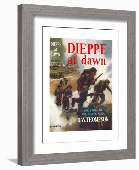 Book Cover for 'Dieppe at Dawn - the story of the Dieppe raid', 1956-Laurence Fish-Framed Giclee Print