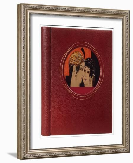 Book Cover of 'Histoire Charmante De L'Adolescente Sucre D'Amour' by Joseph Charles Mardrus, 1927-Francois-Louis Schmied-Framed Giclee Print