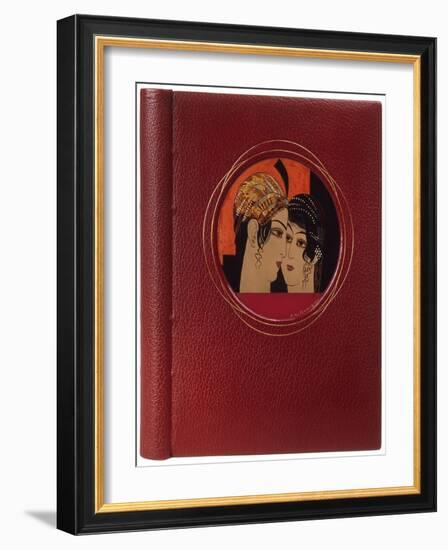 Book Cover of 'Histoire Charmante De L'Adolescente Sucre D'Amour' by Joseph Charles Mardrus, 1927-Francois-Louis Schmied-Framed Giclee Print